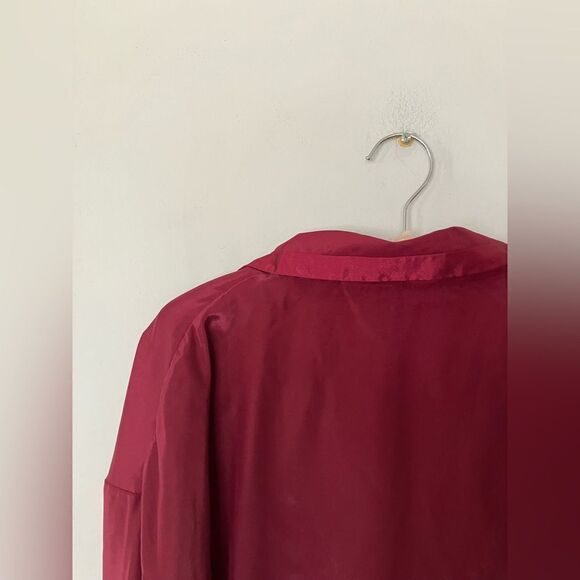 Vintage Victoria’s Secret maroon pajama set | button down top and shorts | LG - Picture 5 of 8